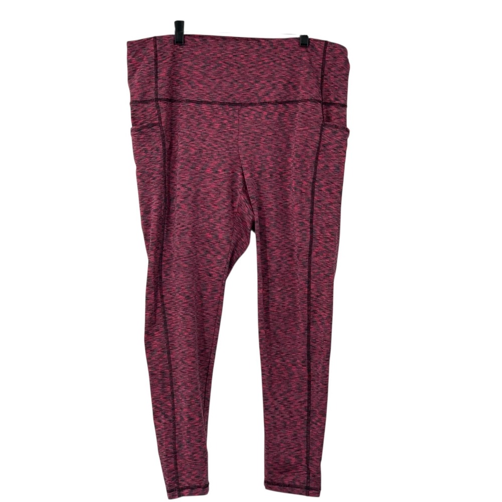 Chico's Zenergy Athletic Spacedye Leggings Pink/Black‎ Activewear Size 3R/XL